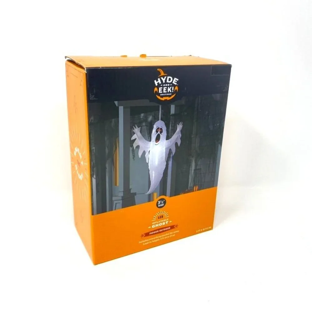 3.5' Hanging Ghost Inflatable Halloween Decoration White Hyde & EEK! Boutique™